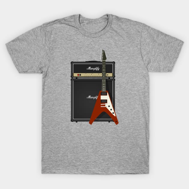 Mamplifier and Flying V T-Shirt by d13design